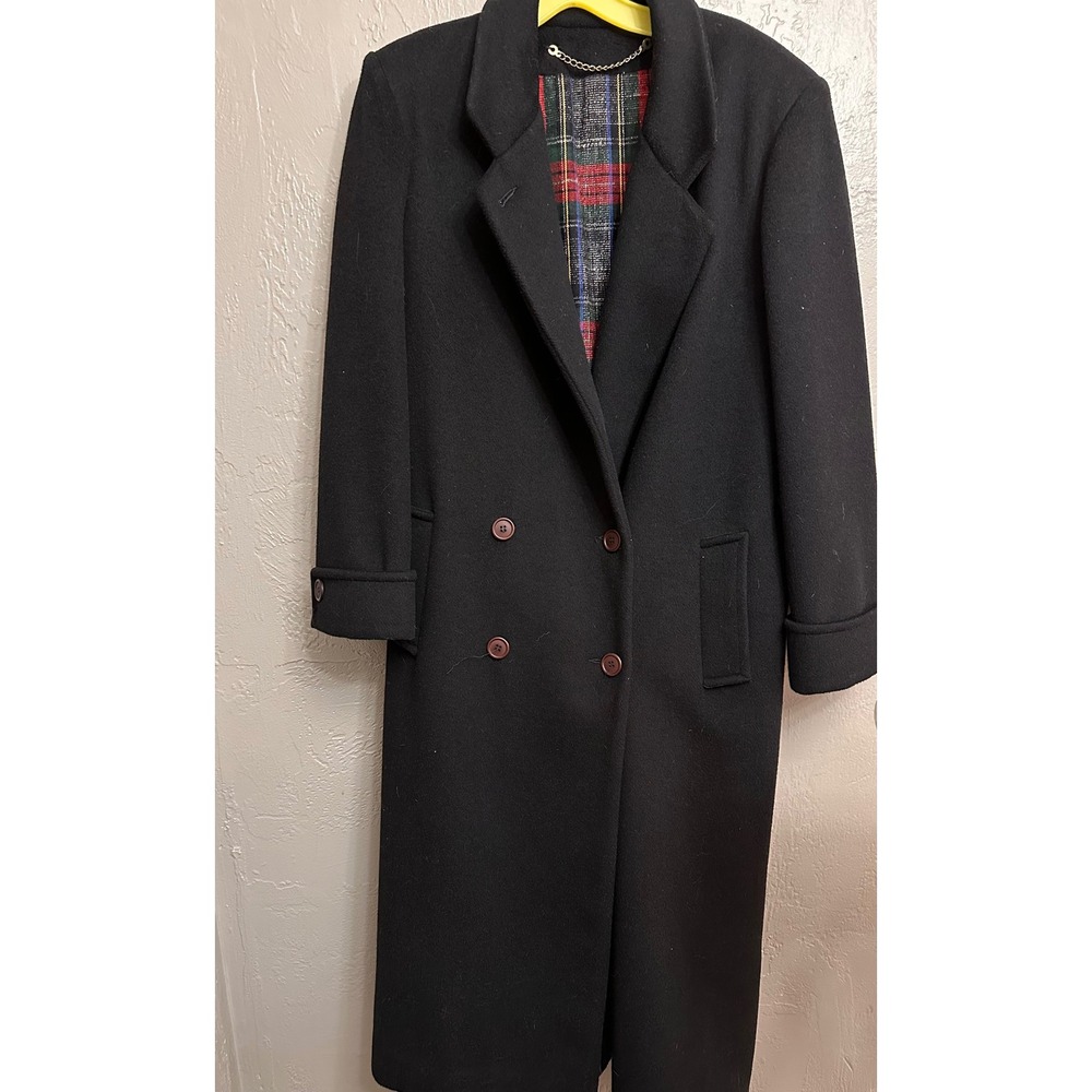 Vintage Paul Levy Women Wool Double Breasted Mob Wife Union Made Preppy Large